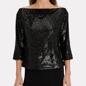 A.L.C. Boat Neck Sequin Top